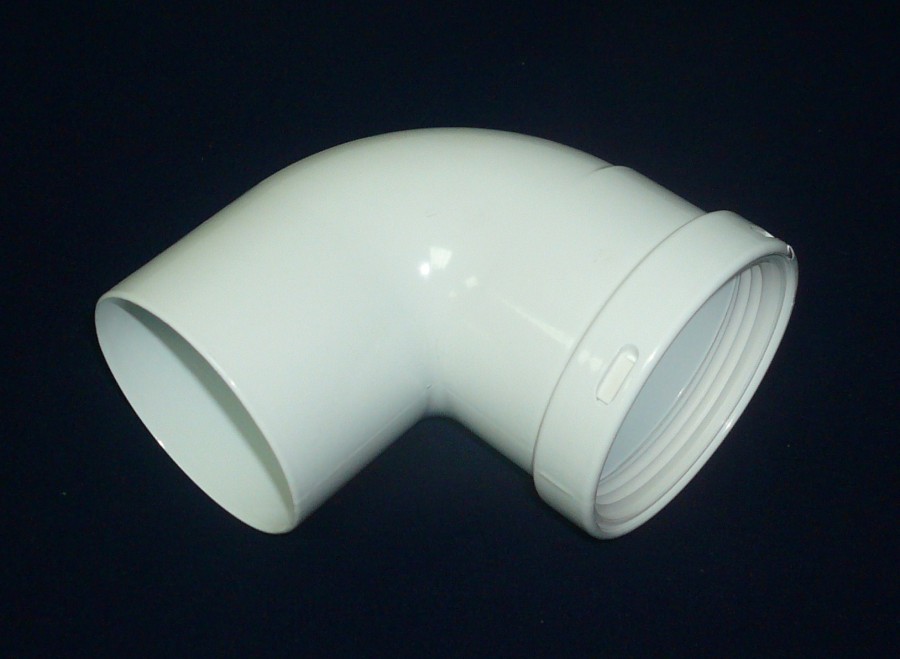 Codo 90� aluminio blanco de 80 mm.