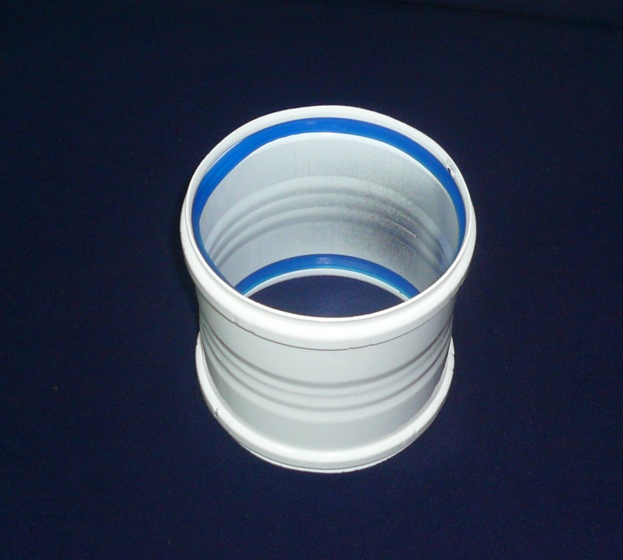 Manguito uni�n aluminio blanco de 110 mm