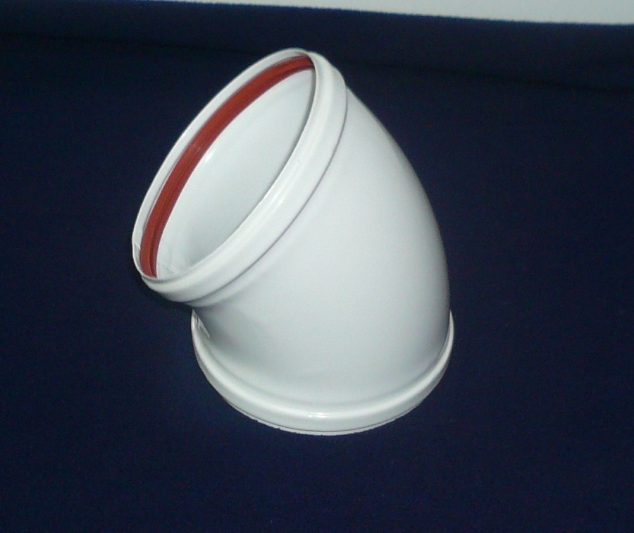 Codo 45� aluminio blanco de 110 mm