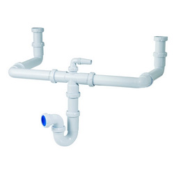 S-306 sif�n doble ahorro espacio de 11/2 - 40 mm