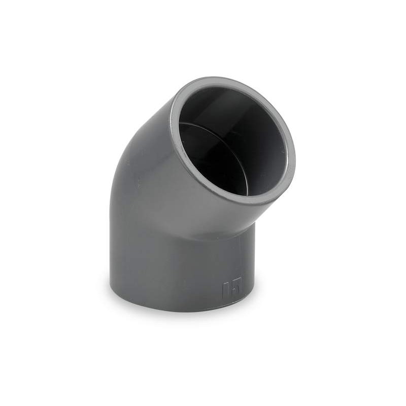 Codo PVC presi�n 45� de 90 mm