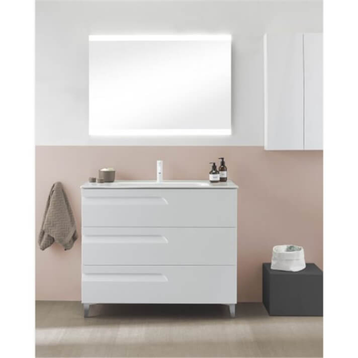 Mueble de ba�o 3 cajones con lavabo cer�mico 80 cm VITALE