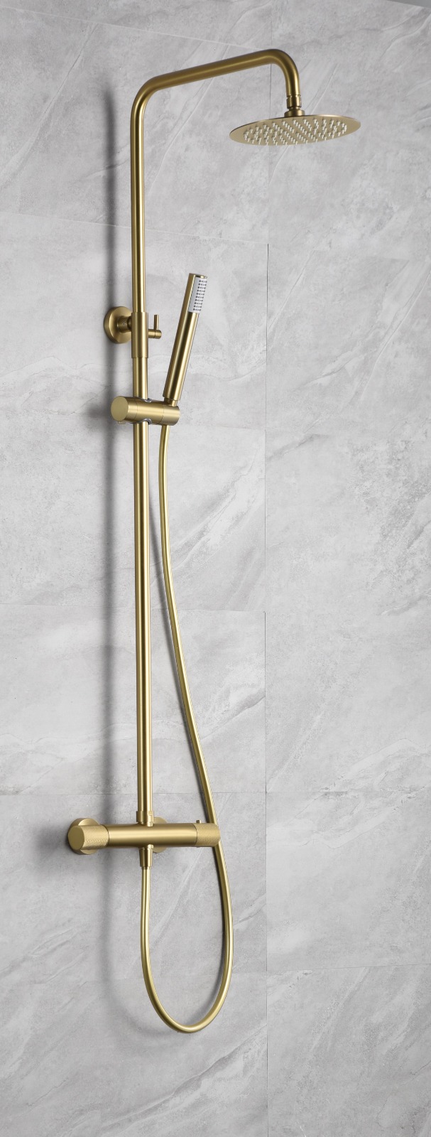 Columna ducha termost�tico dorado Line IMEX