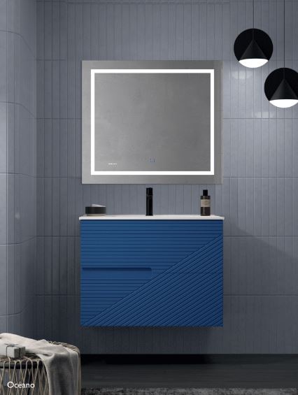 Mueble de ba�o Oceano  con encimera de porcelana  Rimo 80 cm 