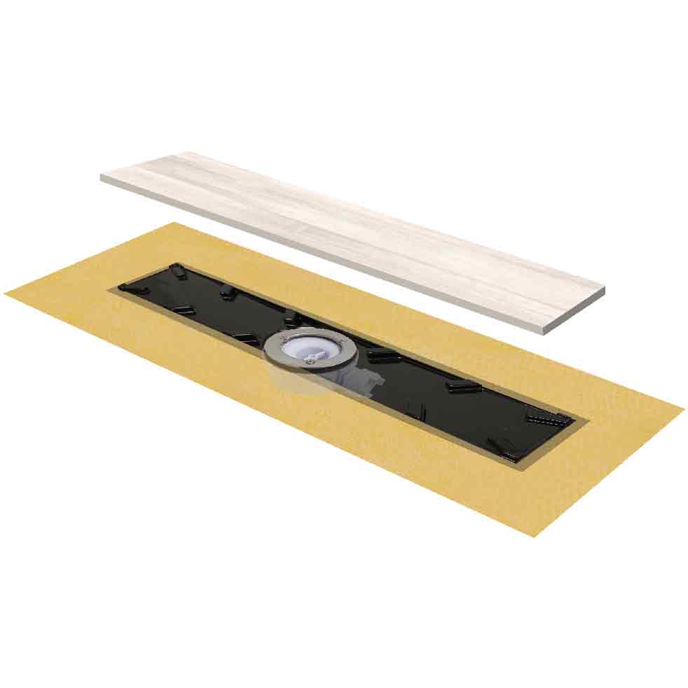 Base lineal 20x70 cm. LEVEL con l�mina DRY50 termosellada REVESTECH