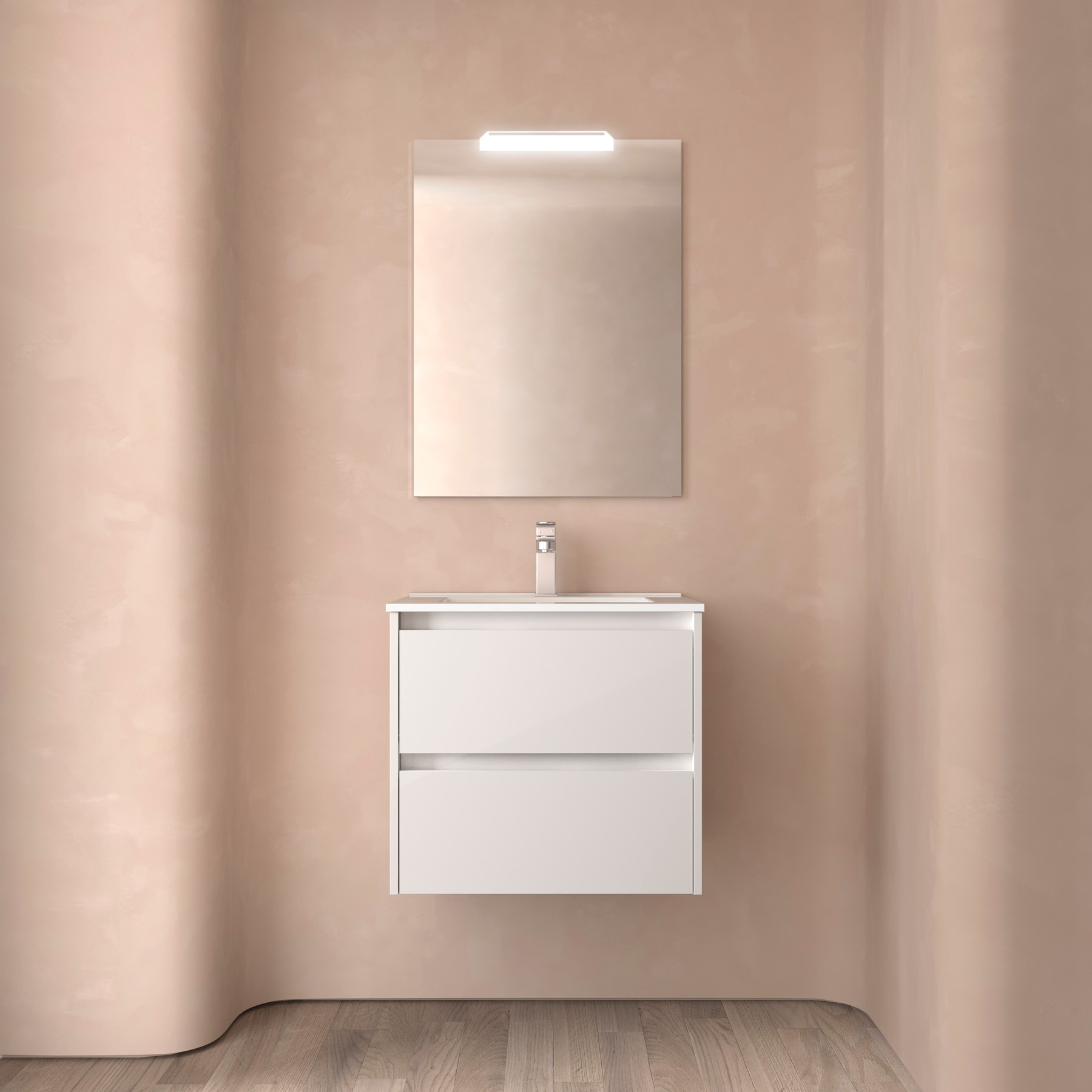 Mueble de ba�o NOJA 60 cm 2 cajones (incluye lavabo iberia)