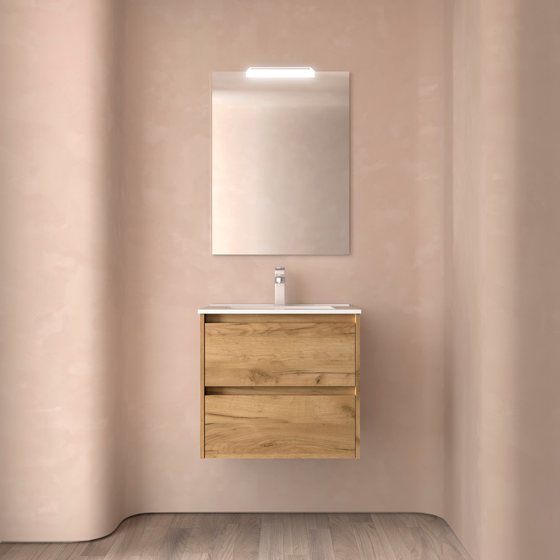 Mueble de ba�o NOJA 80 cm 2 cajones (incluye lavabo iberia)