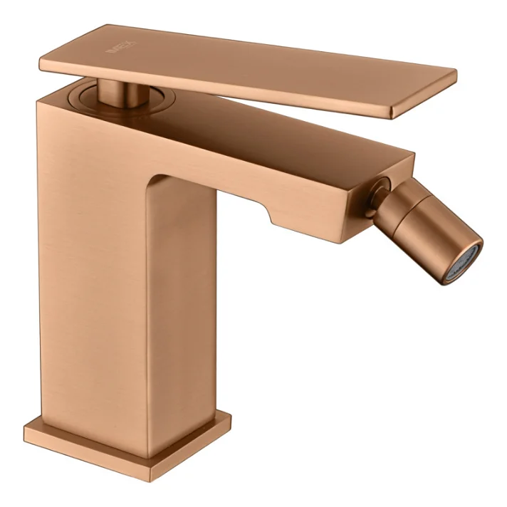 Grifo monomando bid� Oro Rosa cepillado Pisa IMEX