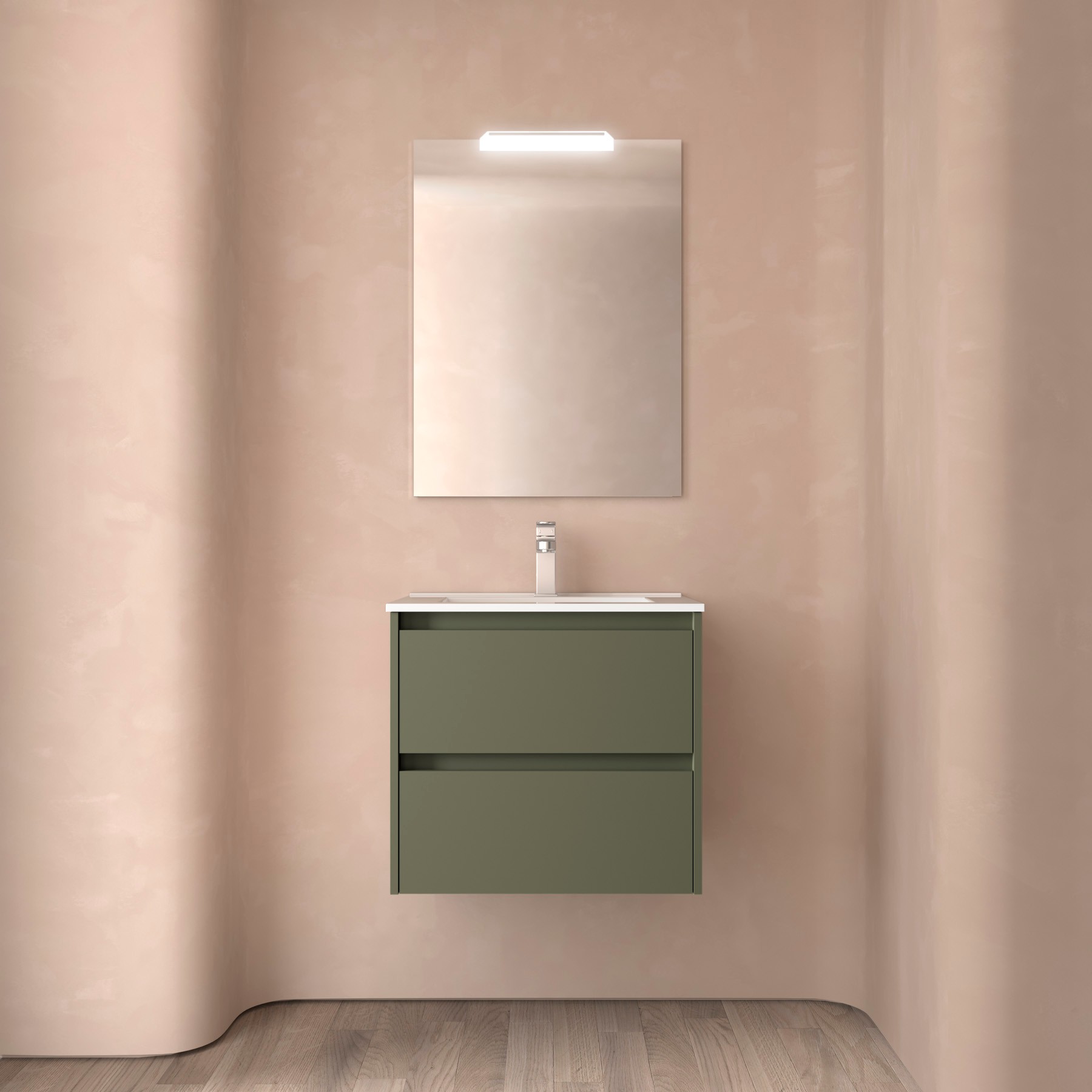 Mueble de ba�o NOJA 70 cm 2 cajones (incluye lavabo iberia)